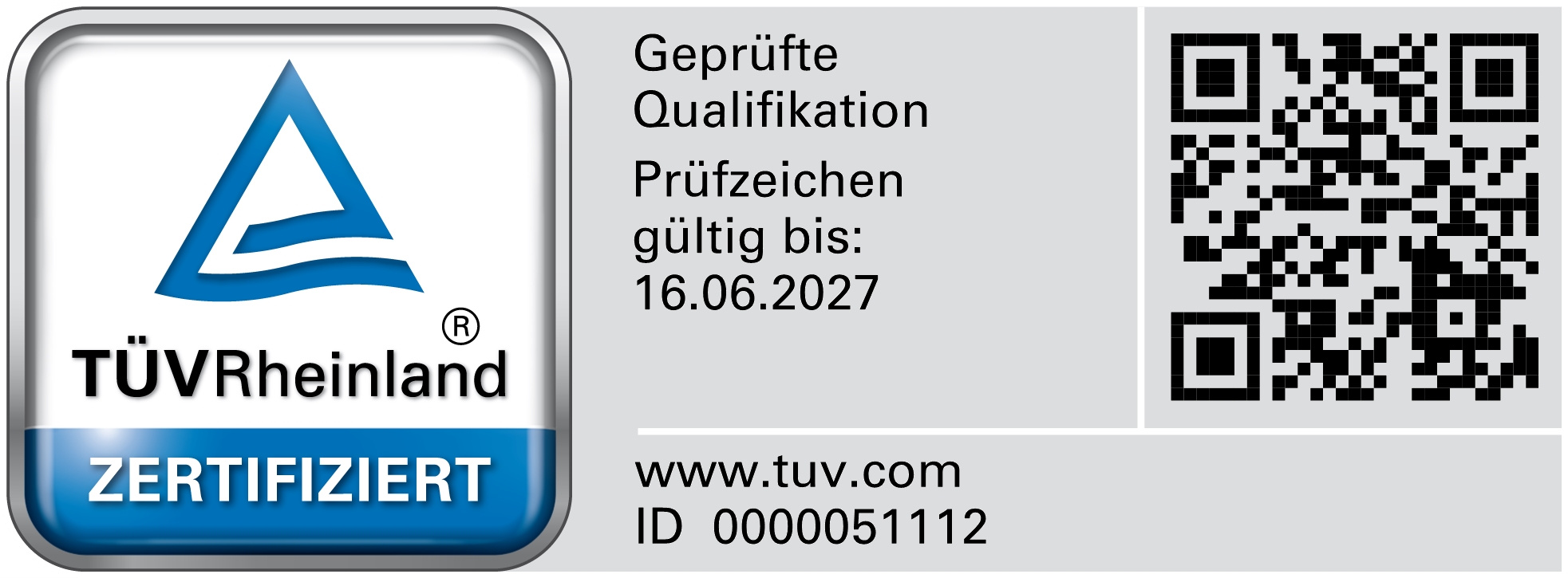 TÜV Zertifiziert nach DIN17024